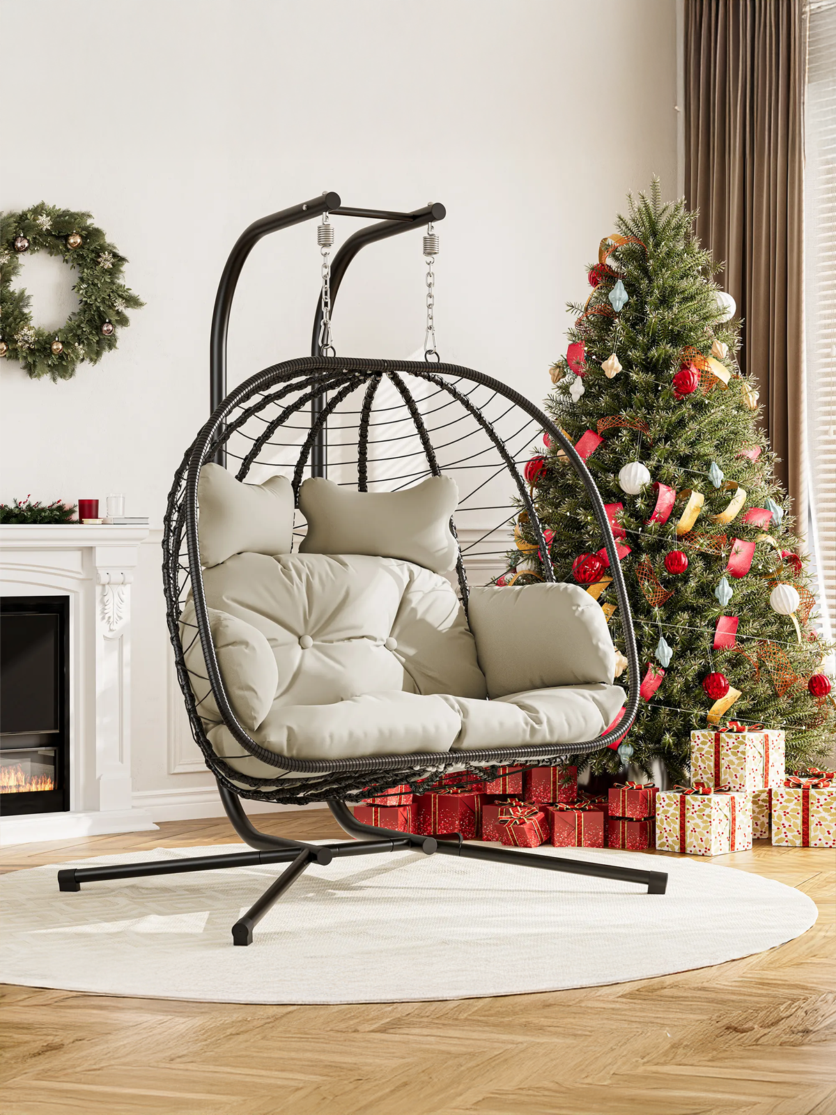 Double Hanging Egg Chair