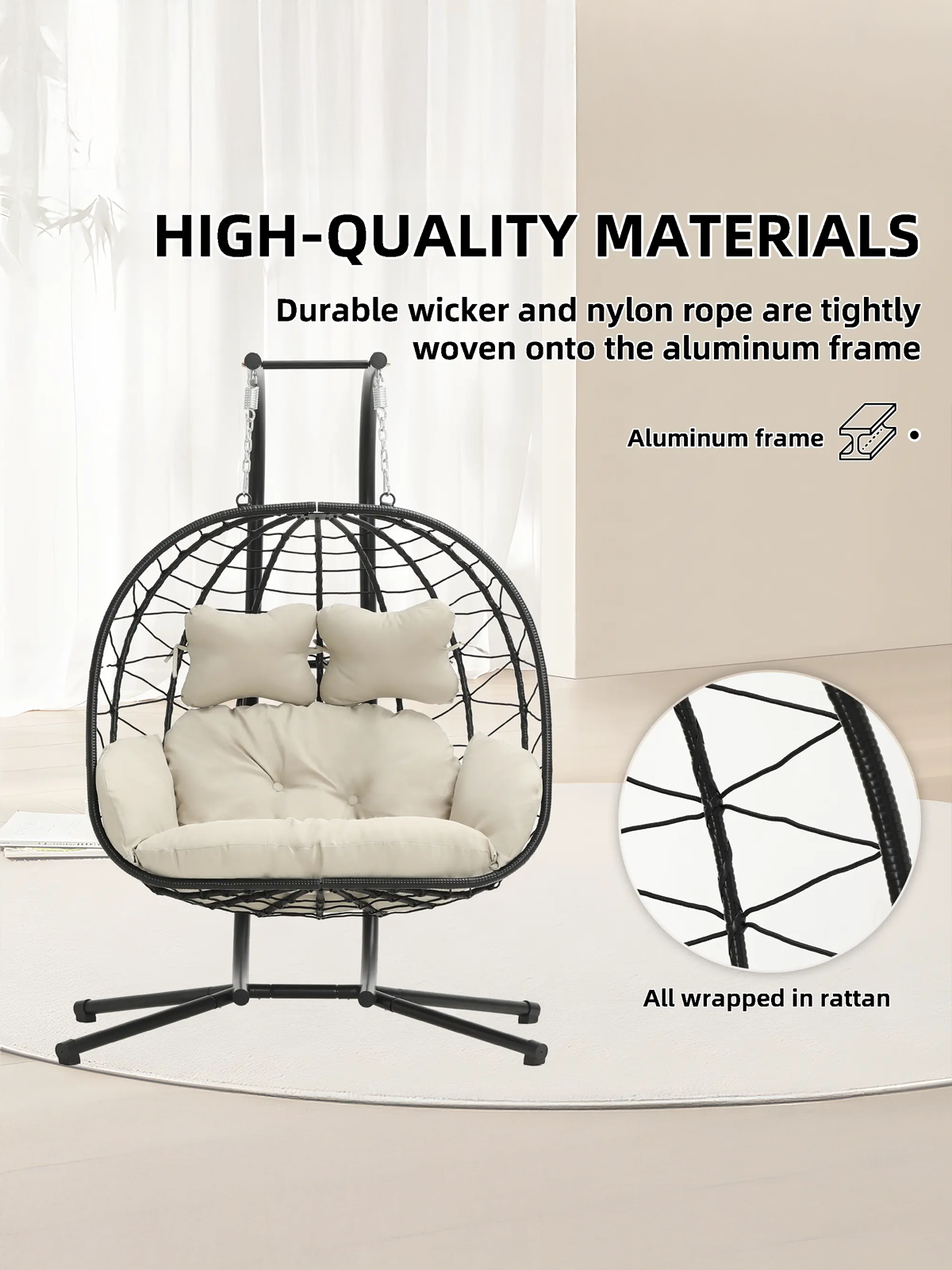 Double Hanging Egg Chair