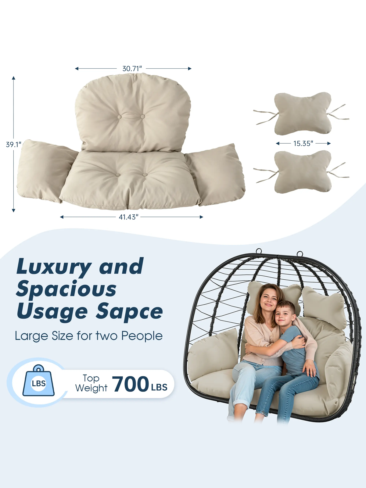 Double Hanging Egg Chair