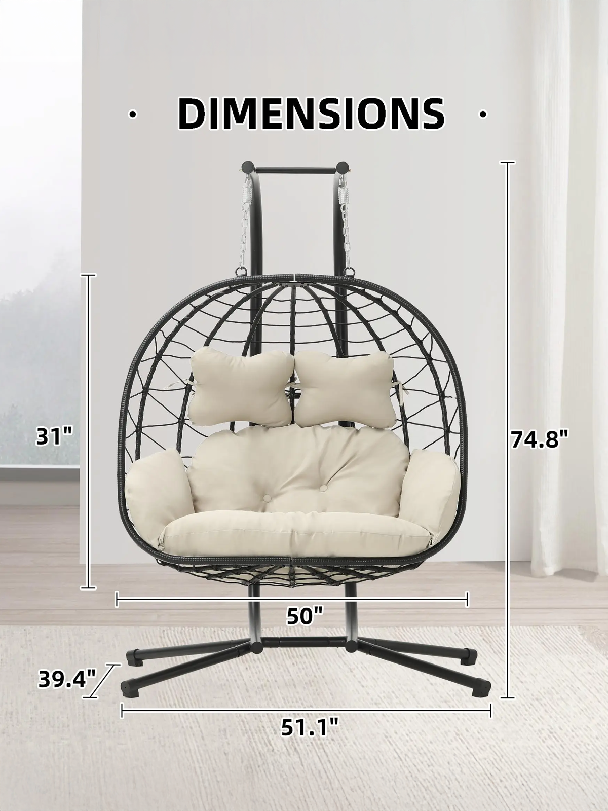 Double Hanging Egg Chair