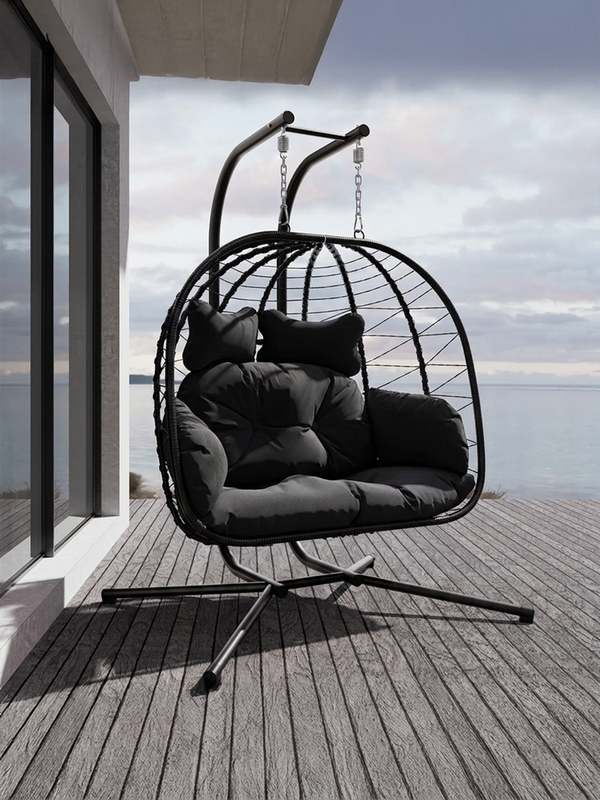 Double Hanging Egg Chair