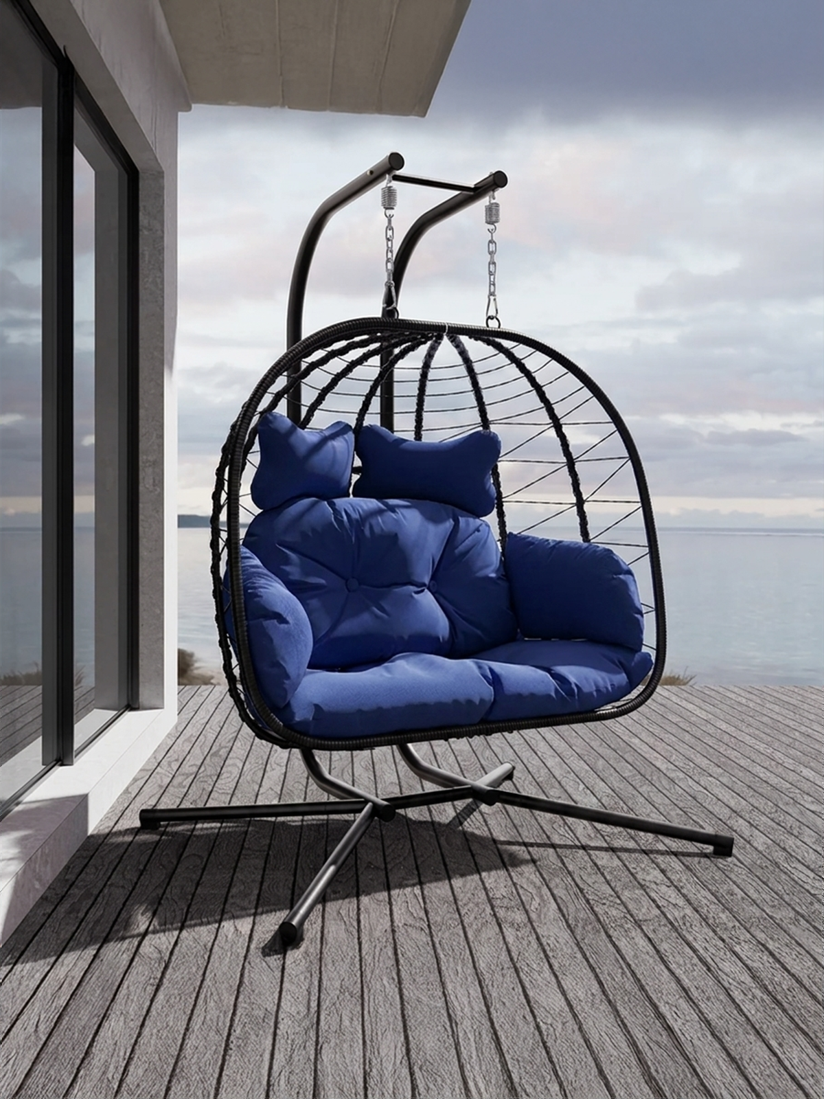 Double Hanging Egg Chair