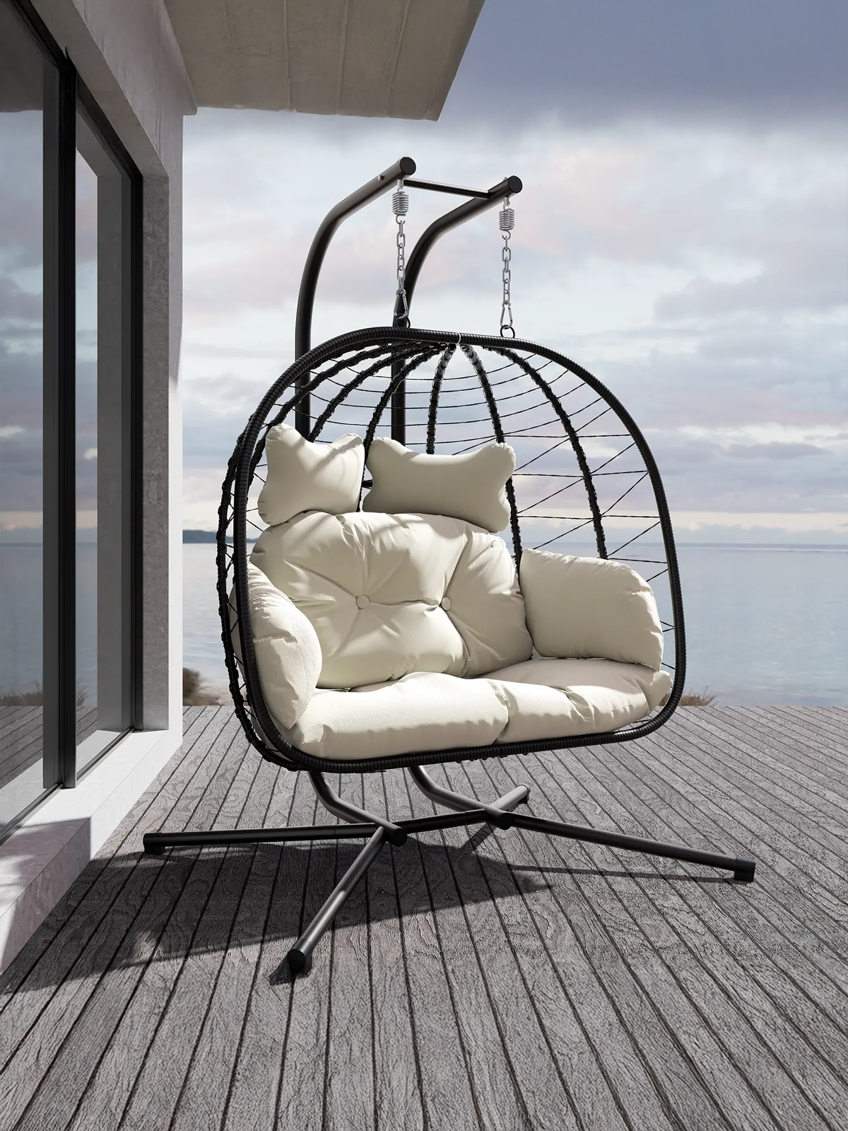 Double Hanging Egg Chair