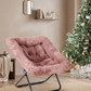 Foldable Faux Fur Saucer Chair