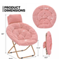 Foldable Saucer Chair with Headrest