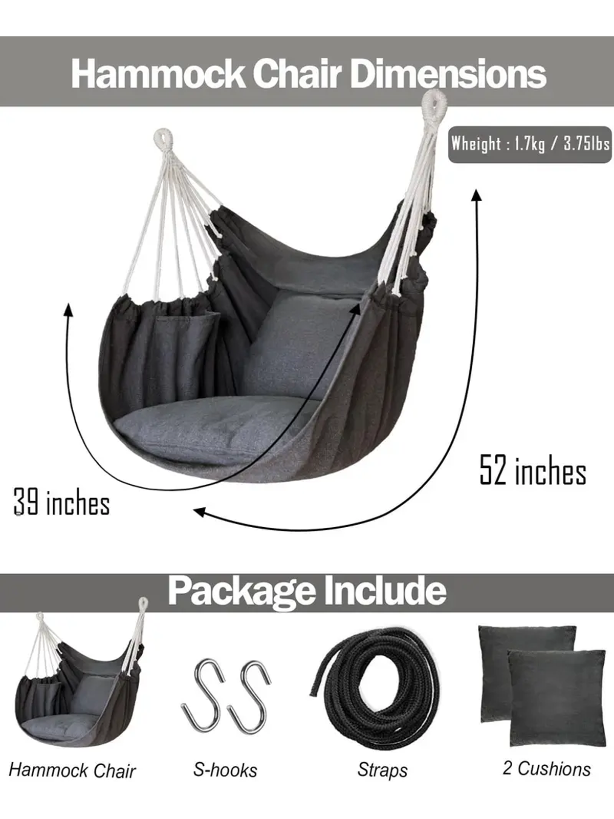 Hanging Rope Swing Chair