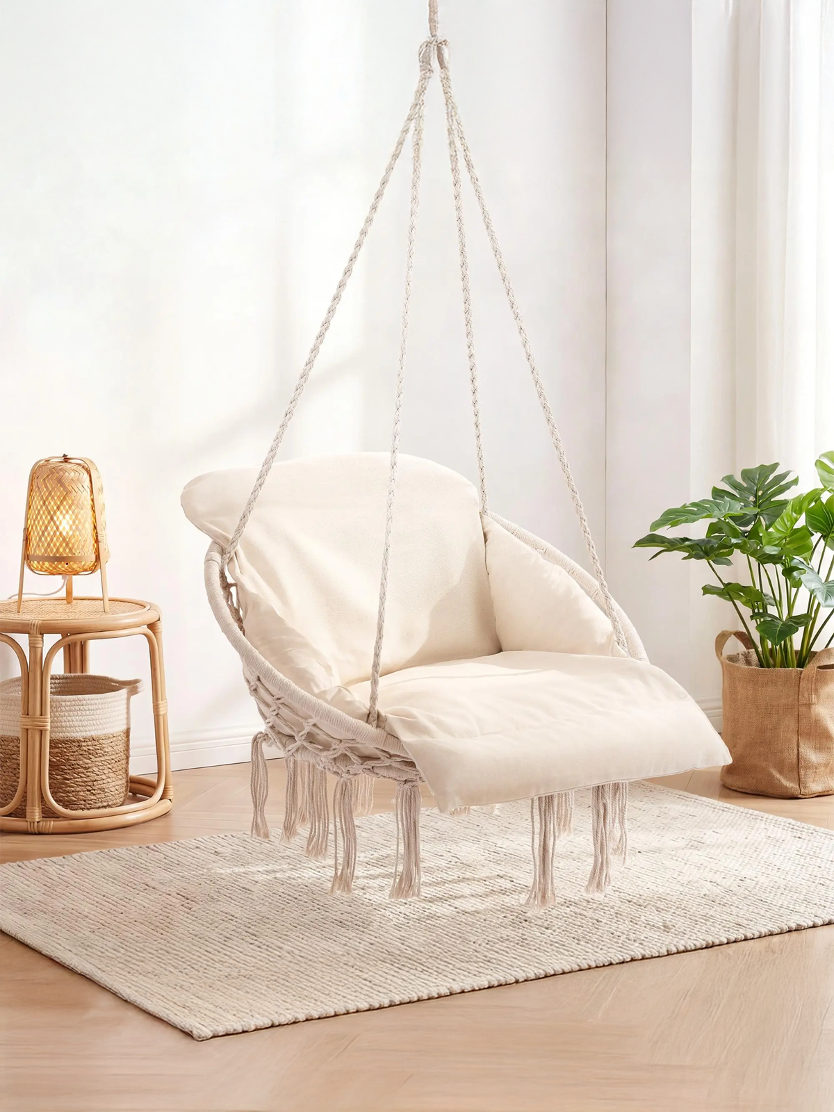 Macrame Style Single Hammock Chair